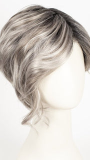 CHROMERT1B | Gray and White with 25% Medium Brown Blend and Off-Black Roots