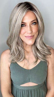 Kristyna Moore @kristynamoore wearing STYLE SOCIETY by RAQUEL WELCH WIGS in color RL17/23SS ICED LATTE MACCHIATO | Honey Blonde shaded with Cool Blonde and Dark Roots