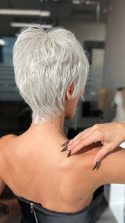 ROXIE wearing DREAM DEBUT by GABOR in LIGHT GREY | Silver to light gray