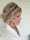 Shannon @shannonwigsout wearing HOUSTON by BELLETRESS in MILKSHAKE BLONDE R | A mixture of Light Sandy Brown, Highlighted with Light Ash Blonde with a Hint of Light Platinum Blonde with a Medium Root Color