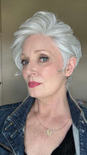 Mel B. @mels.be.ageless wearing COVER by ELLEN WILLE in SILVER MIX 60.56 | Pearl White and Grey with Lightest Blonde Blend