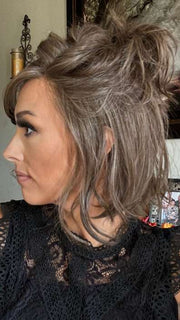 Nichole Corbett @nicholealee wearing NEWPORT by BELLETRESS in COOLEST ASH BROWN | A combination of Light Ash Brown, Cool Medium Brown and a hint of Dark Blonde