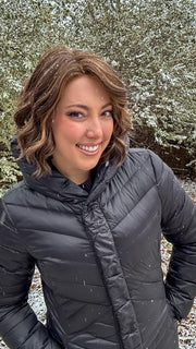 Jen @being_mrs_brown wears JANUARY HAND-TIED by JON RENAU in color FS6/30/27 TOFFEE TRUFFLE | Brown, Medium Red-Gold, Medium Red-Gold Blonde Blend with Medium Red Gold Blonde Bold Highlights