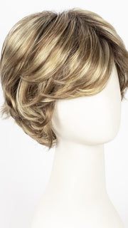 RH12/26RT4 | Light Brown with chunky Golden Blonde highlights and Dark Brown roots