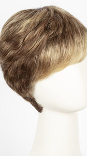 LIGHT BERNSTEIN ROOTED | Light Auburn, Light Honey Blonde, and Light Reddish Brown blend and Dark Roots