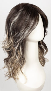 AMERICANO | Dark Brown Base with Medium Golden Brown, Pale Blonde, and Platinum Blonde Highlights