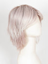 POLARIZING PINK | Icy platinum blonde blended with soft rose and silver undertones. Medium ash brown roots add dimension and depth. 
