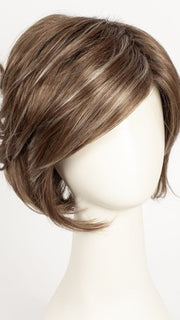 DARK-AMBER-HL | Medium Red Brown and Light Red Brown blend with Dark Brown roots and Champagne highlights