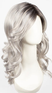 MOONSTONE | Medium Gray with Blue-toned Silver highlights and Dark Roots