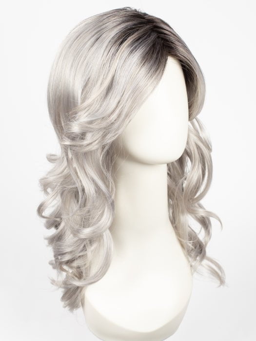 MOONSTONE | Medium Gray with Blue-toned Silver highlights and Dark Roots