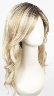 SHADOWED-CUSTARD | Warm Blonde with Light Blonde Blended Highlights and a Medium Brown Root