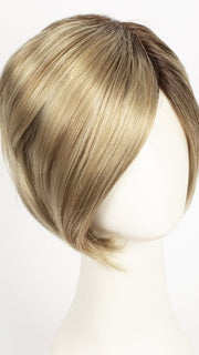 CREAMY-TOFFEE-R | Rooted Dark Blonde Evenly Blended with Light Platinum Blonde and Light Honey Blonde