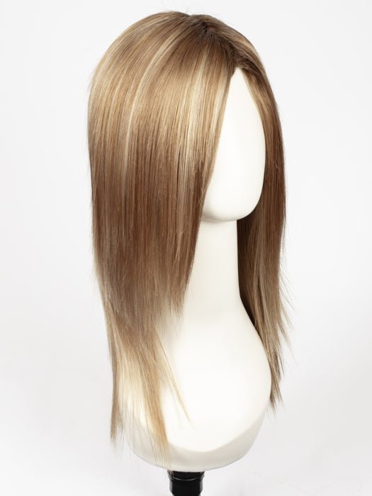 NUTMEG-R | Rooted Dark Honey Brown Base with Strawberry Blonde Highlights