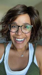 Brea @getwiggywithbrea wearing DANCE by ELLEN WILLE in color CHOCOLATE ROOTED 6.30 | Medium to Dark Brown base with Light Reddish Brown highlights and Dark Roots