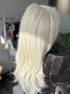 Roxie Wearing SPOTLIGHT by RAQUEL WELCH in RL16/22 ICED SWEET CREAM | Pale Blonde with Slight Platinum Highlighting