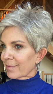 Susan Sparks @an_affair_with_hair wearing TAB by ELLEN WILLE in color SILVER MIX | Pure Silver White and Pearl Platinum Blonde Blend

