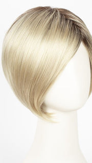 CHAMPAGNE-R | Light Beige Blonde, Medium Honey Blonde, and Platinum Blonde Blend with Dark Roots