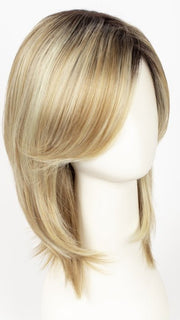 CREAM-VELVET | Medium Warm Mocha Blends into Smooth Velvet and Cream Blonde with Dark Roots