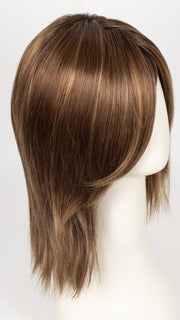 HONEY-BROWN-R | Dark Roots on a Warm Medium Brown Base with Auburn and Honey Highlights