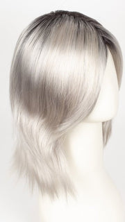 MOONSTONE | Medium Gray with Blue-toned Silver Highlights and Dark Roots