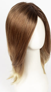 MELTED-COCONUT | Dark Rich Brown Roots with Soft Golden Medium Brown at middle and Warm White ends