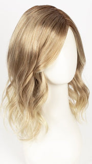 27T613S8 SHADED SUN | Medium Natural Red-Gold Blonde & Pale Natural Gold Blonde Blend and Tipped, Shaded with Medium Brown