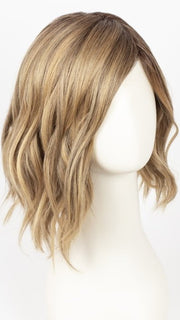 24BT18S8 SHADED MOCHA | Medium Natural Ash Blonde & Light Natural Gold Blonde Blend, Shaded with Medium Brown
