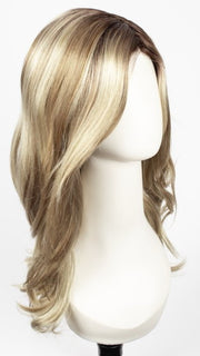 CREAMY-TOFFEE-LR | Longer Rooted Dark with Light Platinum Blonde and Light Honey Blonde