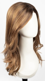 HONEY BROWN-R | Dark Roots on a warm medium brown base with Auburn and Honey Highlights