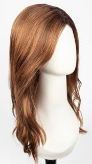  SHADED-AMBER | Coppery Blonde and Red Blend with Dark Amber Brown Roots