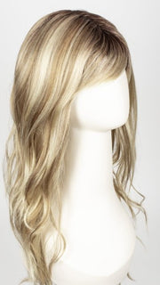 CREAMY-TOFFEE-LR | Longer Rooted Dark with Light Platinum Blonde and Light Honey Blonde
