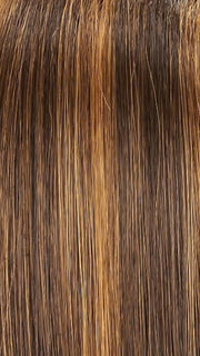 6F27 CARAMEL RIBBON | Brown with Light Red-Gold Blonde Highlights & Tips