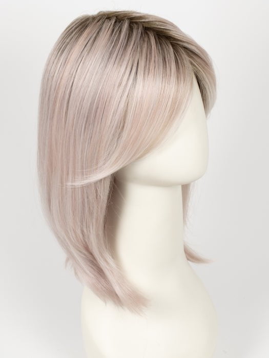 PASTEL-ROSE-SHADED | Pearl Platinum, Silver White and Pastel Pink blend with dark shaded roots  Edit alt text
