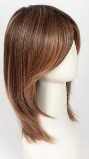 ROSEWOOD-BROWN-SHADED | Medium Brown, Caramel, and Rose Gold blend with Dark shaded Roots 