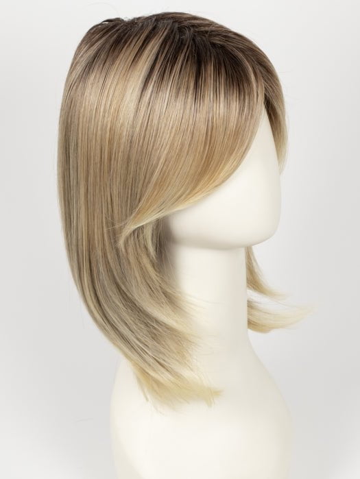 SAHARA-BEIGE-SHADED 16.22.20 | Medium Golden Blonde, Light Strawberry Blonde, and Light Ash Blonde blend with dark shaded roots 