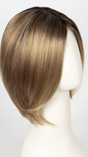 SAHARA BEIGE SHADED 26.14.19 | Medium Golden Blonde, Light Strawberry Blonde, and Light Ash Blonde blend with dark shaded roots