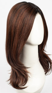 AUBURN ROOTED 33.130.4 | Dark Auburn, Deep Copper Brown, and Darkest Brown Blend with Shaded Roots
