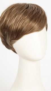 MAPLE-SUGAR-R | Light-Medium Brown Base with Warm Medium Blonde Highlights and Dark Brown Roots