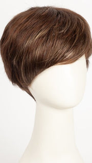 RAZBERRY-ICE-LR | Dark Auburn with Medium Auburn Base with Copper and Strawberry Blonde Highlights with Longer Dark Roots
