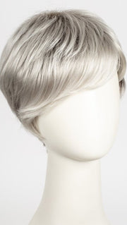 SMOKE-IVORY | Mid-Cool Beige Brown Root Softly Blended into A Finely Woven Platinum White that Transcends into Smoked Ivory Strands and White-Tipped Ends