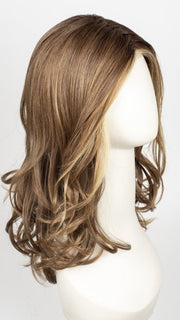MOCCA-ROOTED 12.830.20 | Lightest Brown, Medium Brown, Light Auburn and Light Strawberry Blonde blend with Dark Shaded Roots  Edit alt text