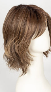 MOCCA ROOTED 830.9.20 | Medium Brown, Light Brown, and Light Auburn Blend with Dark Roots