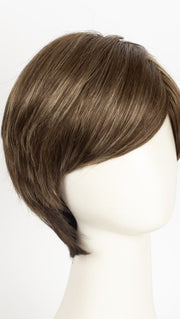 ICED-MOCHA-R | Rooted Dark Brown with Medium Brown Base Blended with Light Blonde Highlights