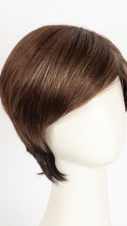 RAZBERRY-ICE-R | Rooted Dark Auburn with Medium Auburn Base with Copper and Strawberry Blonde Highlights