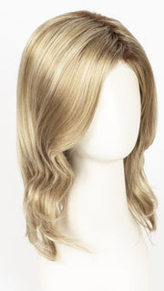CREAMY-TOFFEE-R | Rooted Dark Blonde Evenly Blended with Light Platinum Blonde and Light Honey Blonde