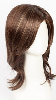 RAZBERRY-ICE-R | Rooted Dark Auburn with Medium Auburn Base with Copper and Strawberry Blonde Highlights