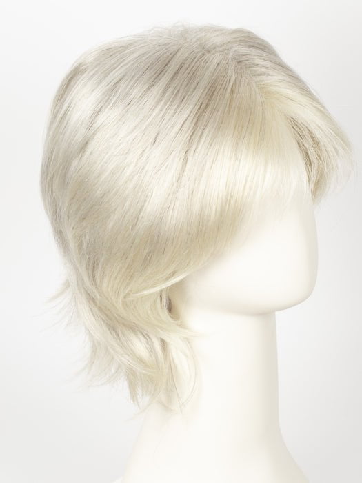 CHAMPAGNE-SILVER | Platinum Blonde and Light Grey Blended with Soft, Light Blonde at the face line