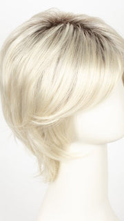 SEASHELL-BLONDE-R | Cool White Blonde and Creamy White Tones with Soft Brown Roots