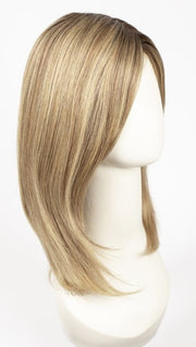 24BT18S8 SHADED MOCHA | Medium Natural Ash Blonde & Light Natural Gold Blonde Blend, Shaded with Medium Brown