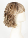 10/27/88/R6 ALMOND CREAM | Dark roots transition into a beautiful blend of light brown, pale auburn, and platinum tones.